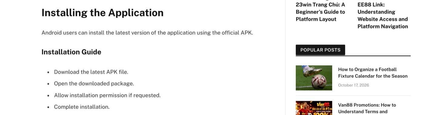 Apkek.org post Daman Game APK: Installation, Login and Updates on 18 October 2026, with an Installation Guide telling readers to download the latest APK file, open the downloaded package, allow installation permission if requested and complete installation